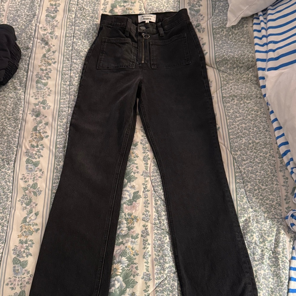 Reformation Black High Rise Jeans